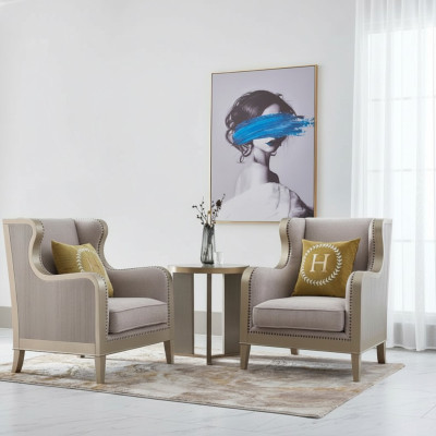Sofá set de cojines, sillón individual 2x sillas de diseño lounge club muebles de lujo para hotel