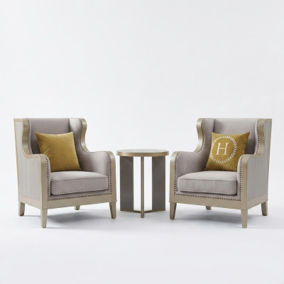 Sofá set de cojines, sillón individual 2x sillas de diseño lounge club muebles de lujo para hotel