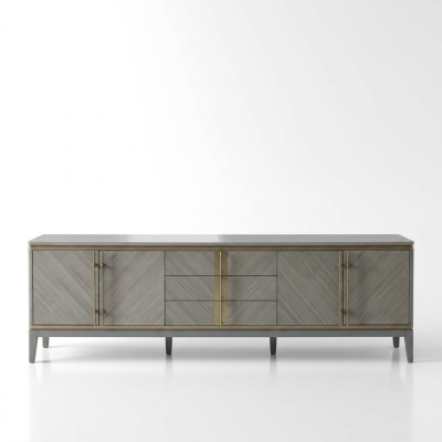 Mueble de televisión de lujo Sideboard Lowboard xxl Mesa de armario de salón de madera de televisión