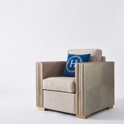 Muebles de sillón de lujo para la sala de estar, sillón de una plaza, sofá, sofá, salón, club, hotel.