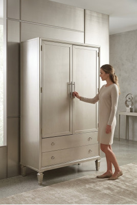 Armario del dormitorio. Diseño de muebles. Armario de madera italiano.