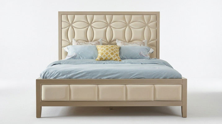 Dormitorio Cama de lujo Cama doble Madera 180x200cm Cama real de lujo