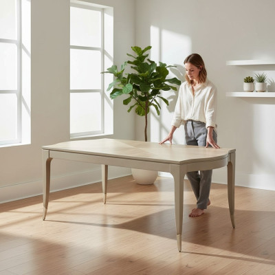 Mesa de comedor de lujo de madera Diseño de mesas de comedor Mesas de madera Muebles Nuevo