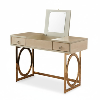 Mesa de tocador consola de diseñador, mesa de cosméticos, espejo decorativo, cómoda, tocador.