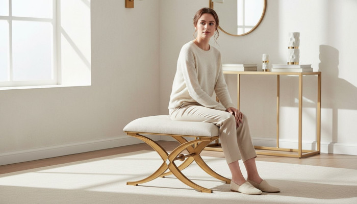 Diseño taburete banco muebles de lujo puf reposapiés reposapiés taburete de asiento