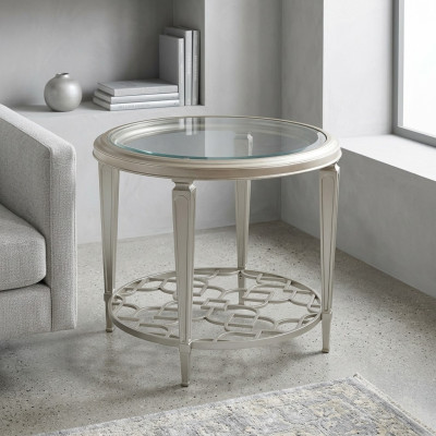Mesa de vidrio Mesa auxiliar Diseño Muebles de lujo Mesas de periódico Mesas auxiliares Mesa