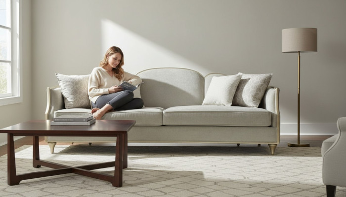 Sofá moderno de textil conjunto de sillones 4+1+1 plazas para sala de estar