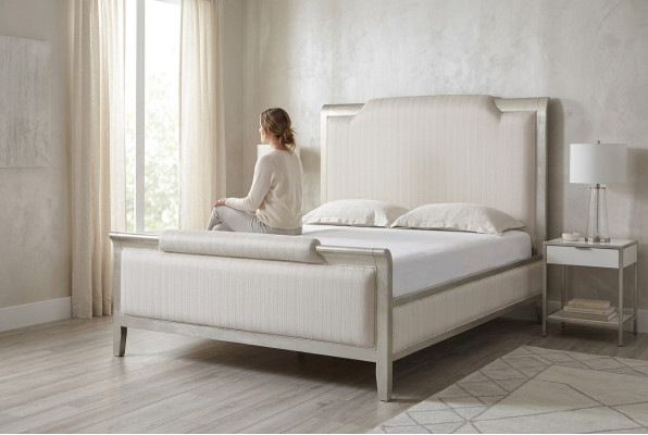 Dormitorio Hotel Cama Doble Diseño de Cama de Madera Textil Camas de 180x200cm.