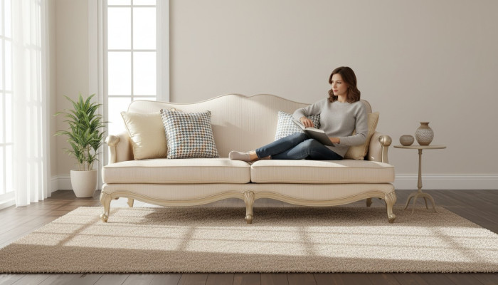 Sofá de lujo conjunto 3+1+1 silla muebles italianos asiento sofá conjunto