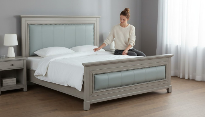 Diseño de cama de lujo doble cama de hotel matrimonial dormitorio 180x200cm