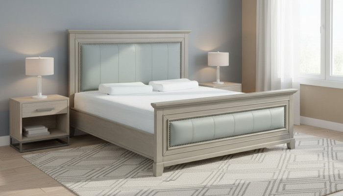 Diseño de cama de lujo doble cama de hotel matrimonial dormitorio 180x200cm