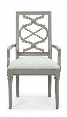 Silla de diseño de lujo con reposabrazos Textil real Mueble unipersonal Madera