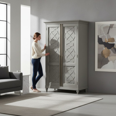 Armario de madera Gabinete Armarios Madera Perchero Muebles Diseño