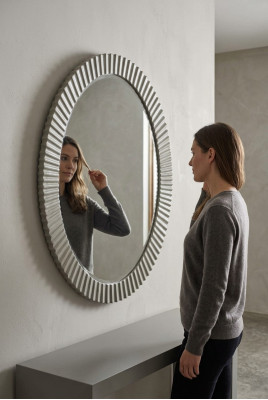 Espejo oval, espejo de baño, espejo colgante para baño, espejo de pared.