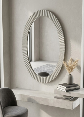 Espejo oval, espejo de baño, espejo colgante para baño, espejo de pared.