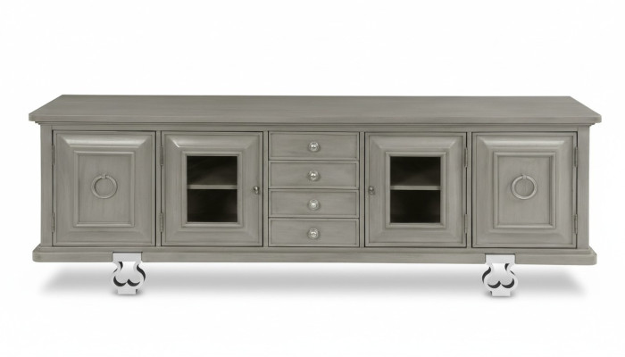 Mueble de lujo para la televisión Sideboard TV Lowboard RTV XXL Armario Mesa Sala de estar Madera Hotel