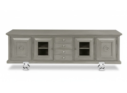 Mueble de lujo para la televisión Sideboard TV Lowboard RTV XXL Armario Mesa Sala de estar Madera Hotel