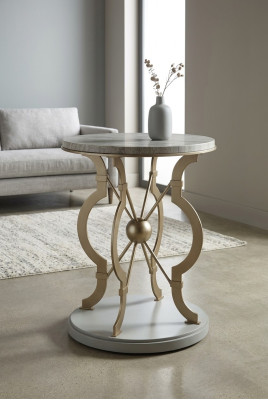 Mesa auxiliar gris Mesa de centro Mesa de diseño moderno Mesa auxiliar de mármol