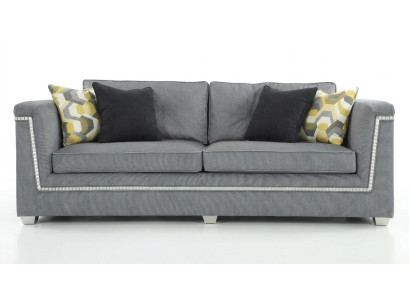 Juego de sofás 3+1 gris sala de estar Textil Muebles tapizados Sofá moderno.