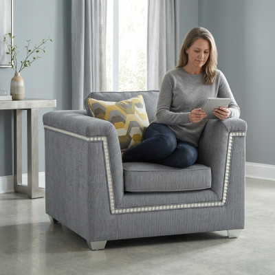 Muebles de diseño de lujo Sillas modernas Sillones de diseño moderno Tejido Sala de estar