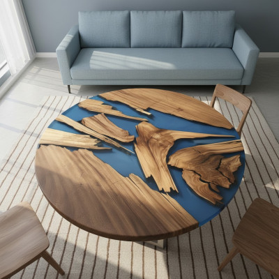 Mesas redondas mesa de comedor diseño mesa mar muebles modernos río 90 cm