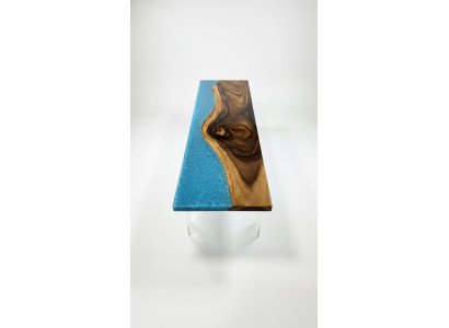 Resina epoxi mesa de comedor madera de decoración real muebles masivos mesa de epoxy con efecto cascada