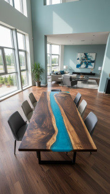 Mesas Mesa de comedor Mesa de diseño Mesa moderna Río de mar Muebles Mesas con epoxi