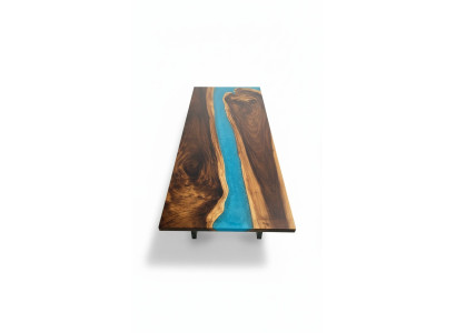 Mesas Mesa de comedor Mesa de diseño Mesa moderna Río de mar Muebles Mesas con epoxi
