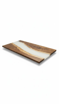 Mesa de resina epoxi con cascada de agua, mesa de resina epoxi, resina epoxi madera real sólida