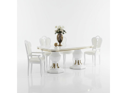 Clásica mesa de comedor de diseñador, estilo italiano, muebles de mesa de sala de estar.