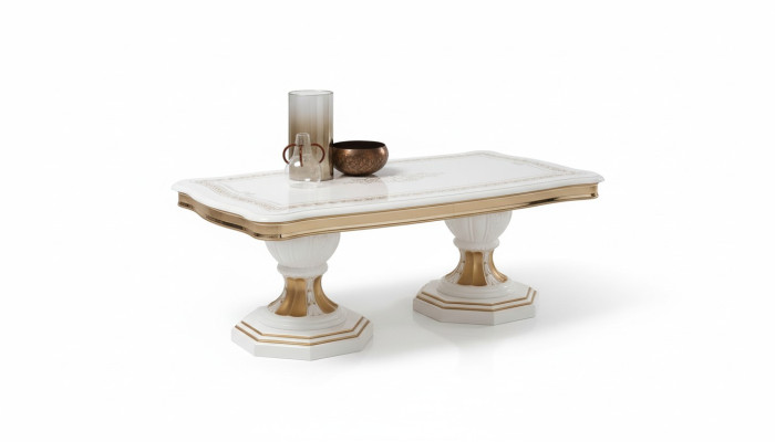 Mesa de centro de lujo para sala de estar Mesa de diseño rectángular para sala de estar Estilo de muebles Tabla de madera