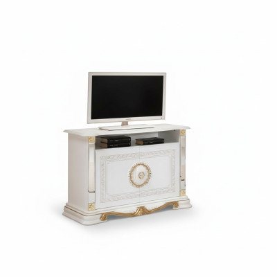 Armario RTV blanco Estante Gabinetes de estilo italiano Muebles Cómodas Aparador