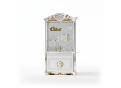 Vitrina de muebles de lujo italianos, vitrinas, aparador de vidrio de diseño.