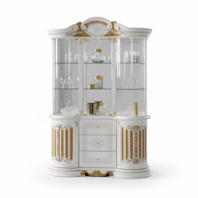 Muebles de lujo italiano, vitrina de tamaño XXL, armario cómoda de vidrio, armario de diseñador, nuevo.