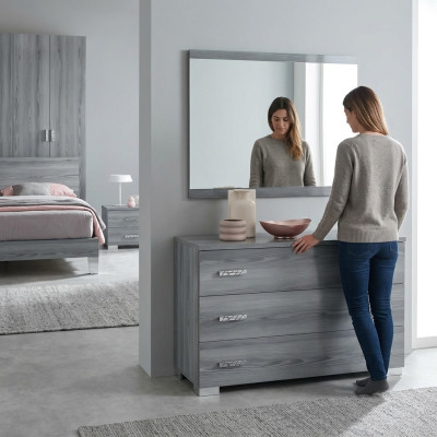 Cómoda armario con espejo Diseño muebles Muebles de lujo Vestuario Conjunto de 2 piezas Nuevo