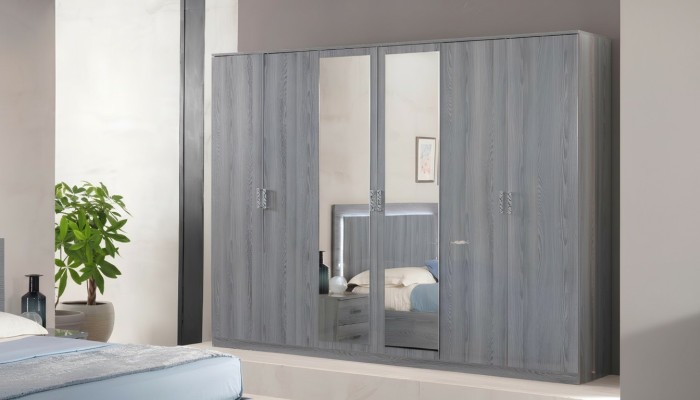 Dormitorio Muebles Armario Armarios Armario Mueble de pared 6 puertas Madera Nuevo
