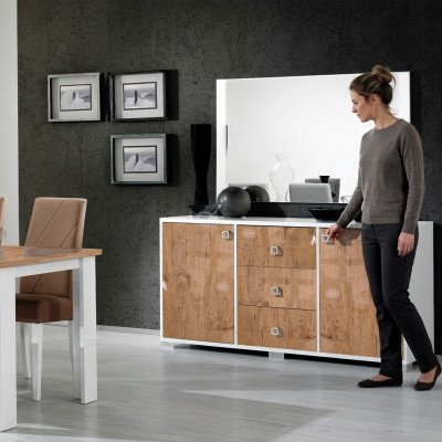 Aparador Diseño Cómoda 100*50 Lujo Madera Cómoda Armario Salón Armarios