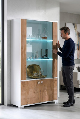 Vitrina XXL Vitrinas Sala de Estar 110*50 Armarios Diseño Muebles Italianos nuevos