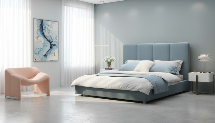 Cama de diseñador Dormitorio Cama Noble Lujo Clase Cama de diseñador Lujo Hotel Nuevo