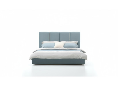 Cama de diseño azul 180x200 dormitorio camas textil hotel lujo tapicería asiento