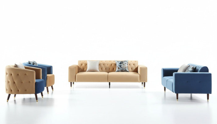 Diseño de muebles para la sala de estar, sofá, conjunto de sofás, sofás, 3+2+1+1, 4 piezas.