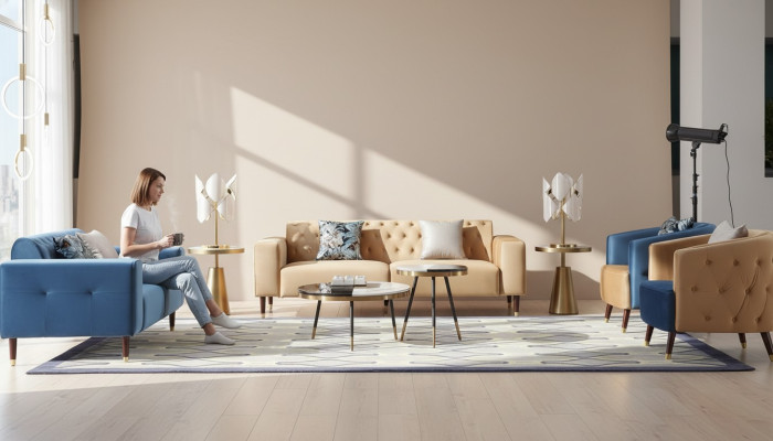 Mesa auxiliar Muebles de lujo Mesa de centro Mesas Consolas Café Mesitas auxiliares 2 piezas