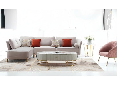 Sofá de esquina en forma de L Sofá moderno Sofá de esquina en forma de L Sofá de diseño de salón Sofá de esquina Acolchado