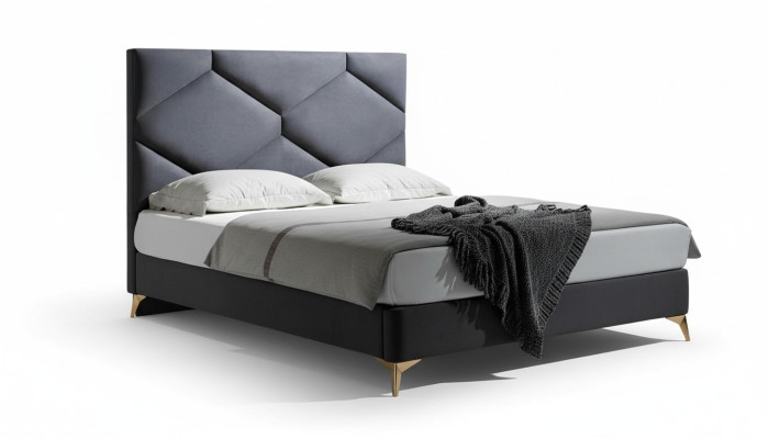 Juego de dormitorio Cama + 2 mesitas de noche 3 piezas. Muebles de mesita de noche de lujo de hotel de terciopelo.