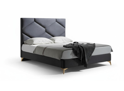 Juego de dormitorio Cama + 2 mesitas de noche 3 piezas. Muebles de mesita de noche de lujo de hotel de terciopelo.