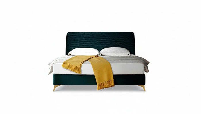 Cama de 180x200cm Textil Dormitorio Muebles Lujo Diseño de Camas Modernas Cama de Terciopelo