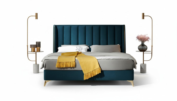 Dormitorio Set Diseño Moderno Lujo Dormitorio Cama 2x Mesilla de Noche 3 piezas. Nuevo