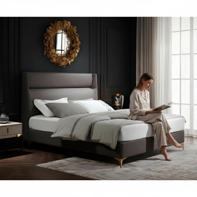 Cama matrimonial de diseño Lujo Cama de diseño de lujo Doble cama Dormitorio Muebles Hotel