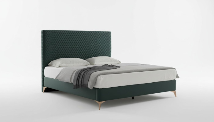 Diseño de lujo de camas acolchadas, camas dobles para dormitorio matrimonial, cama de hotel de cuero nueva.