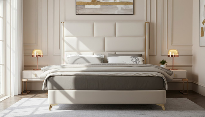 Lujo dormitorio cama tapizada diseño doble camas de hotel muebles de hotel terciopelo nuevo